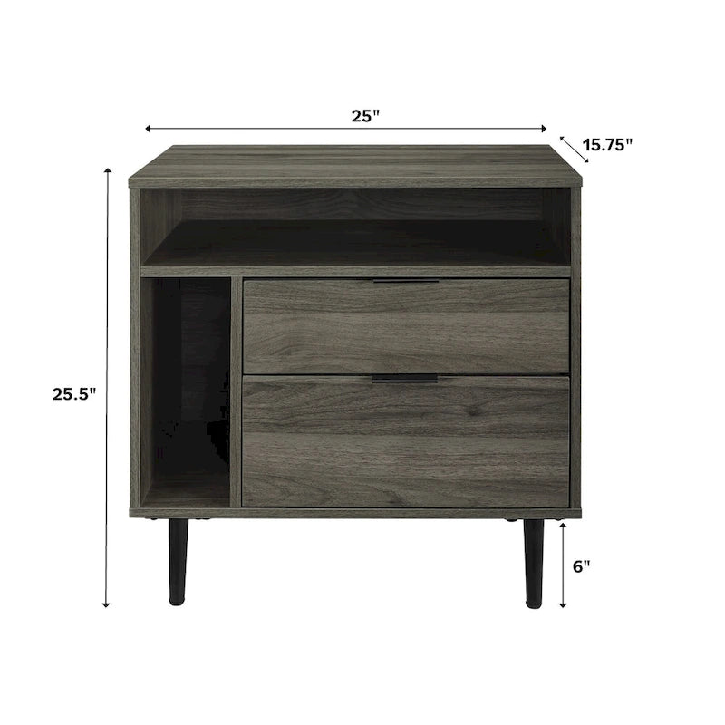 Table de chevet Middlebrook Modern Storage, ensemble de 2