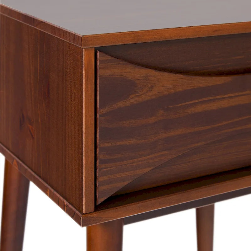 Table de chevet à tiroirs incurvés style Mid-Century Middlebrook Designs