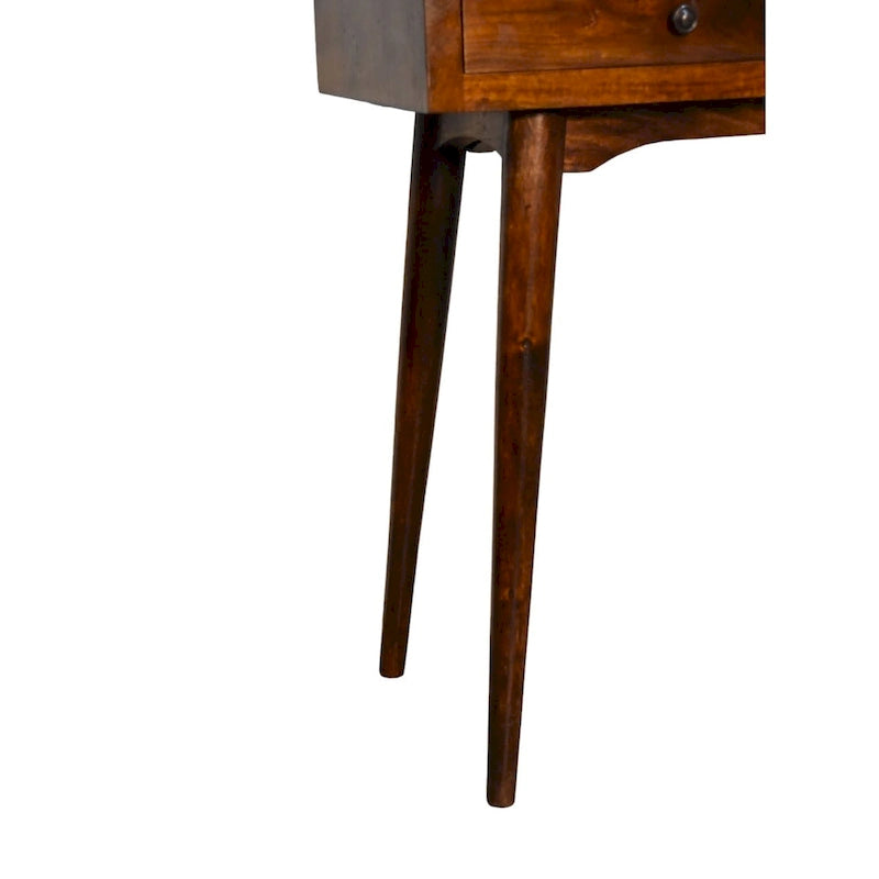 Console de couloir à 2 tiroirs en bois massif Châtaignier 89 cm