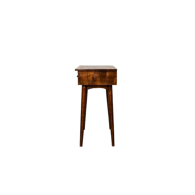 Console de couloir à 2 tiroirs en bois massif Châtaignier 89 cm