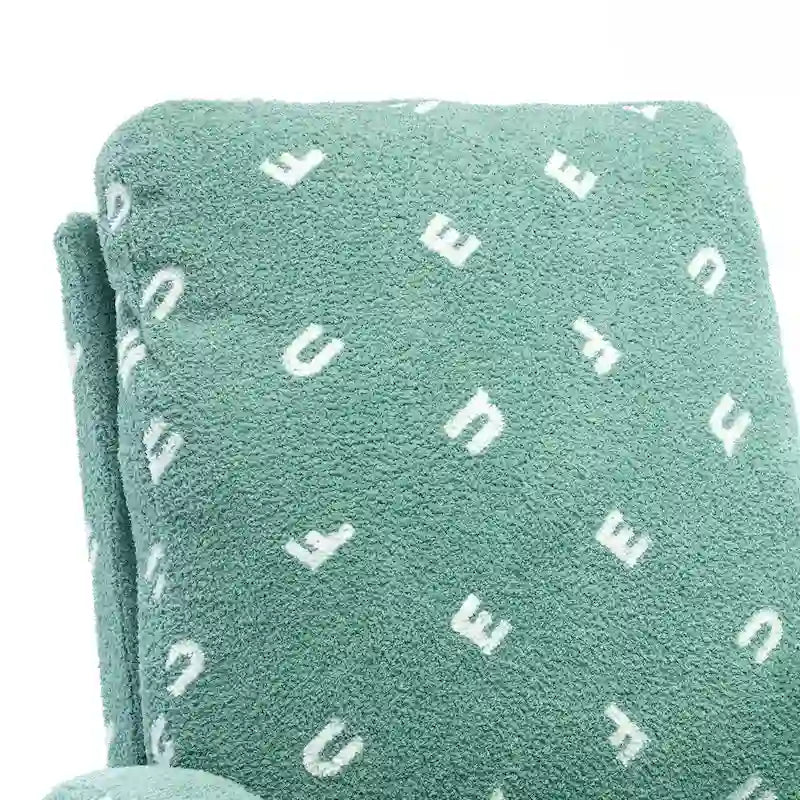 Fauteuil à bascule haut dossier rembourré vert 26,8 avec poche latérale