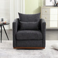 Fauteuil pivotant, Fauteuil rond confortable pour le salon, Fauteuil pivotant à 360 degrés