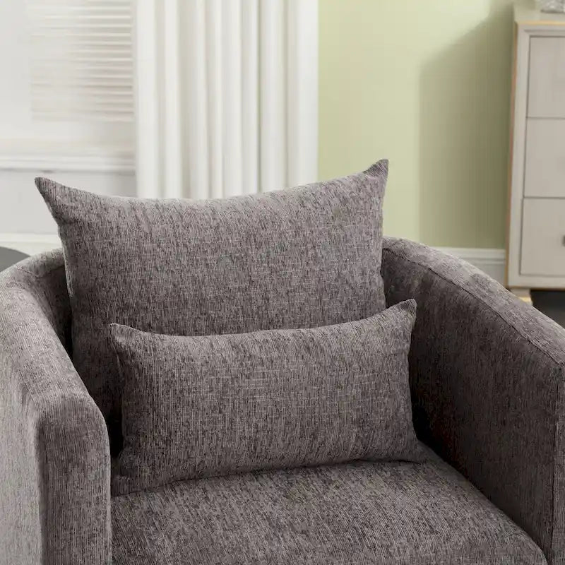 Fauteuil pivotant, Fauteuil rond confortable pour le salon, Fauteuil pivotant à 360 degrés