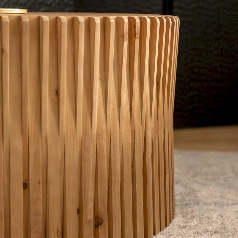 Tables basses gigognes cylindriques pour salon (Lot de 2)