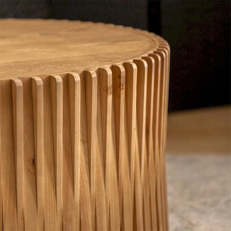 Tables basses gigognes cylindriques pour salon (Lot de 2)