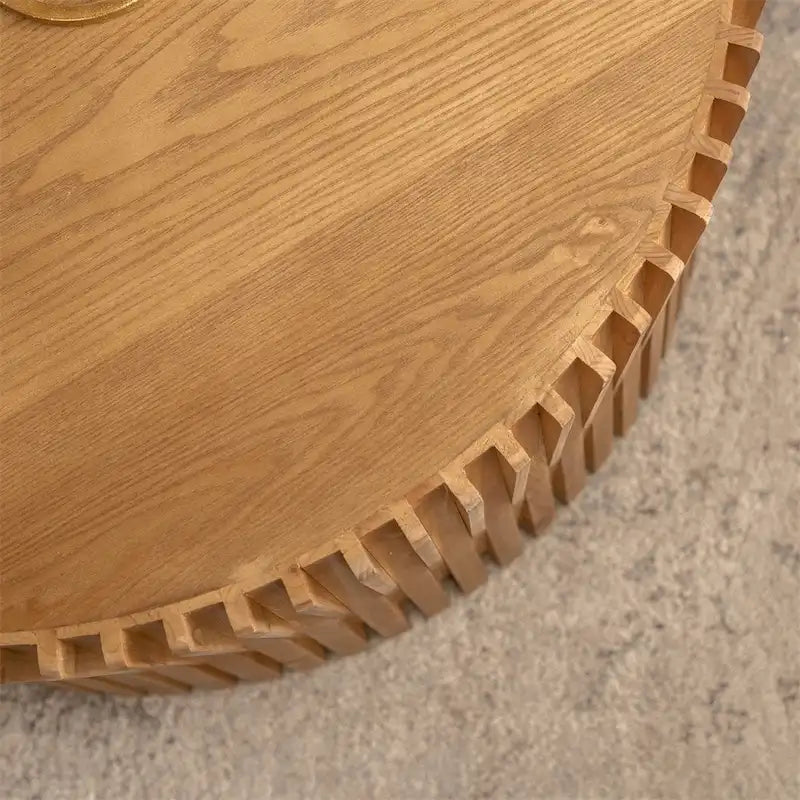 Tables basses gigognes cylindriques pour salon (Lot de 2)