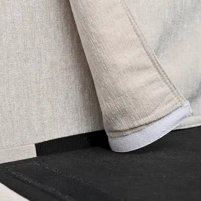 Canapé 4 places beige 107,87 avec pouf mobile et rangement
