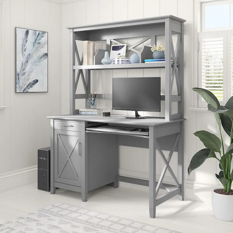 Petit bureau d'ordinateur Key West 48W avec étagère par Bush Furniture