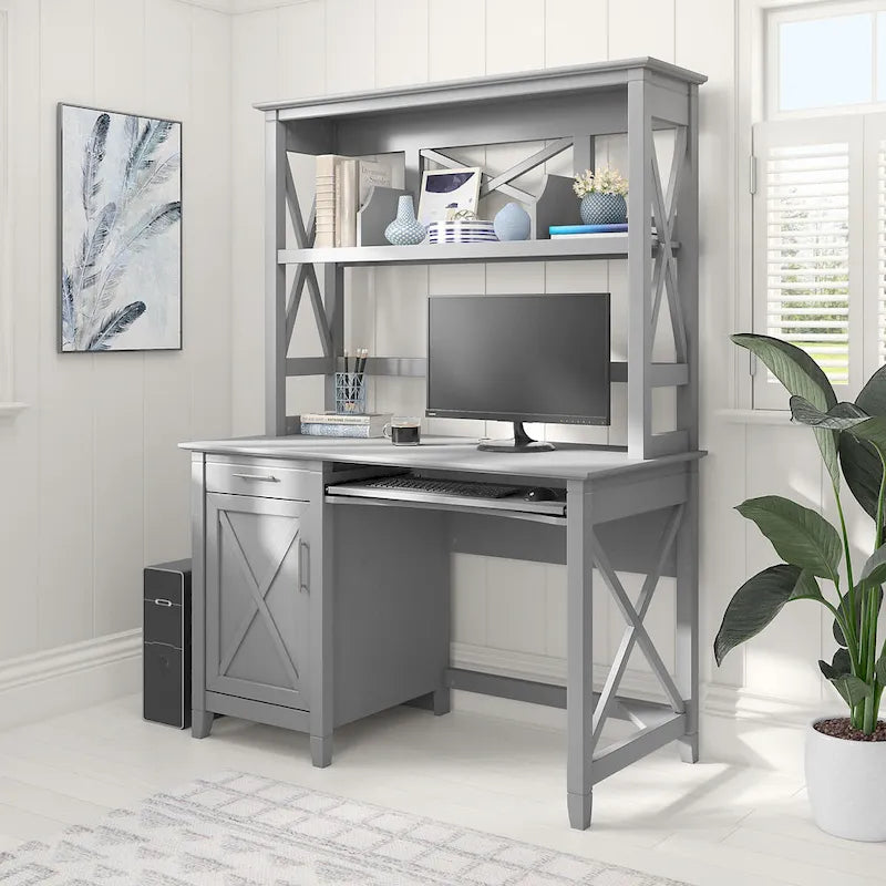 Petit bureau d'ordinateur Key West 48W avec étagère par Bush Furniture