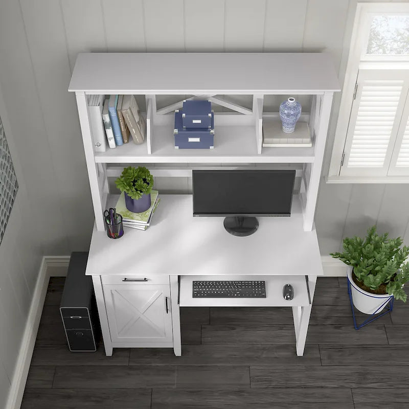 Petit bureau d'ordinateur Key West 48W avec étagère par Bush Furniture