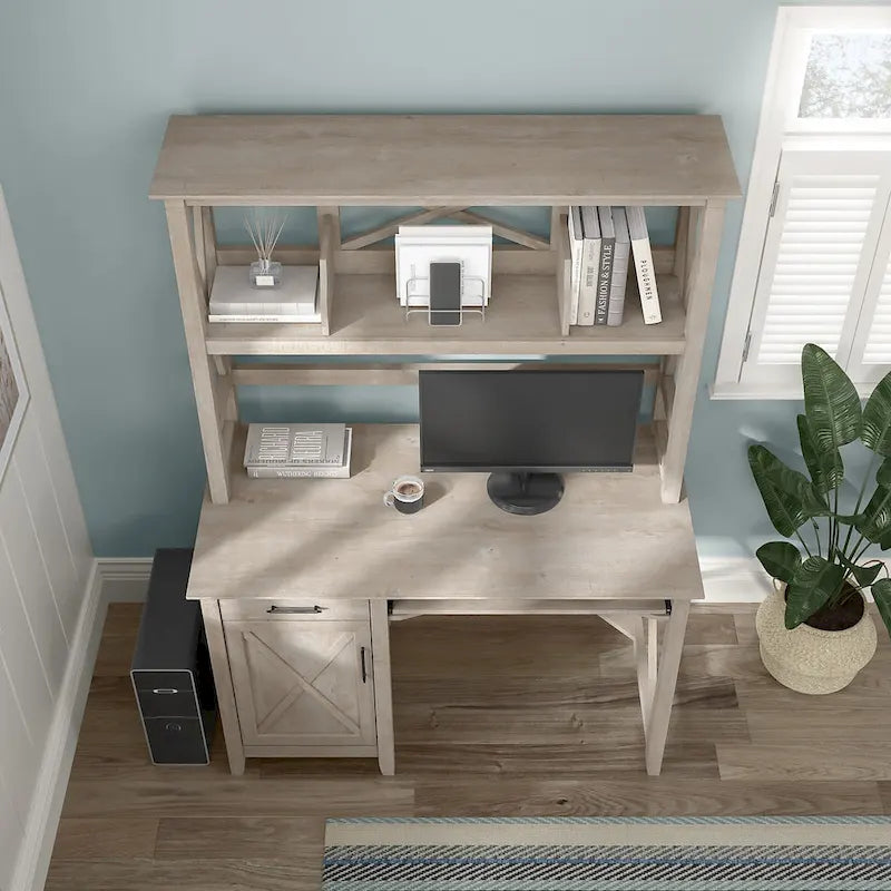 Petit bureau d'ordinateur Key West 48W avec étagère par Bush Furniture