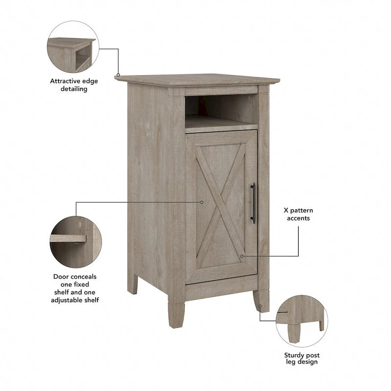 Petit meuble de rangement Key West avec porte par Bush Furniture
