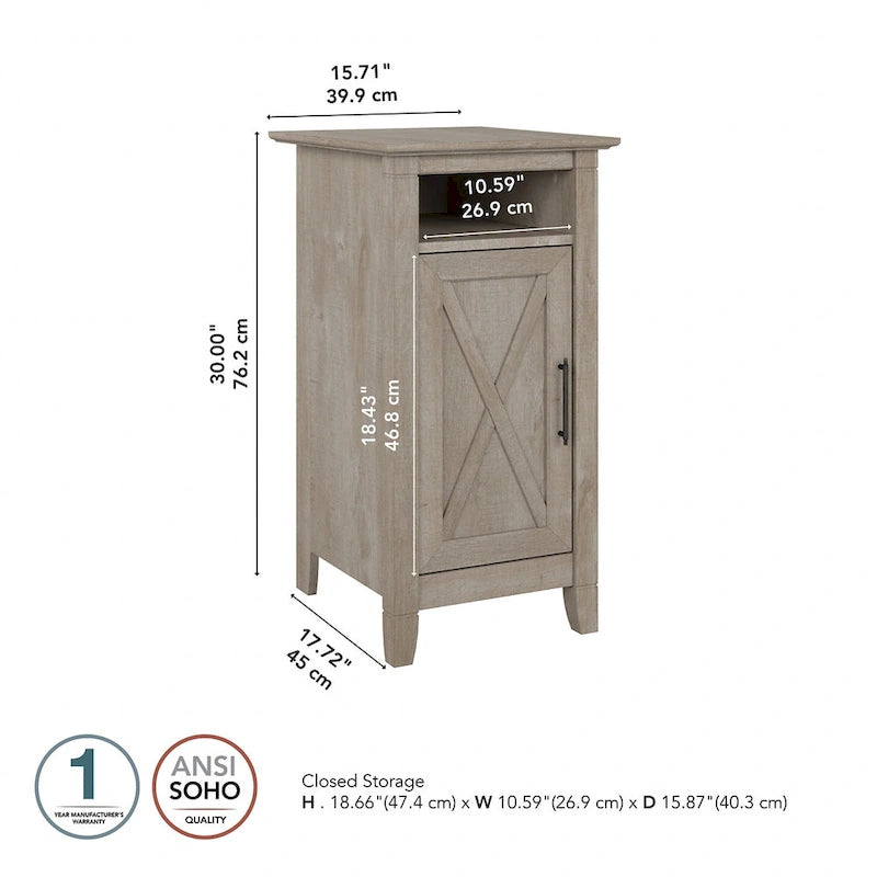 Petit meuble de rangement Key West avec porte par Bush Furniture
