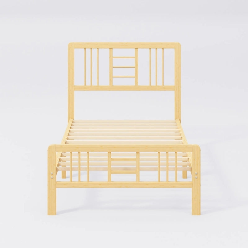 Cadre de lit en bois avec tête et pied de lit