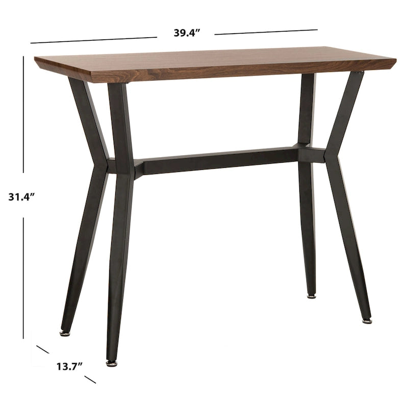 Console SAFAVIEH Andrew marron/noir - 39L x 14P x 31H
