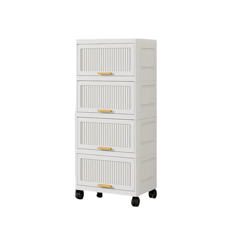 Meuble de cuisine, boîte de rangement à ouverture par le haut avec roulettes, meuble de rangement mobile, étagère de cuisine, boîte de rangement mobile - Blanc