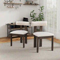 Lot de 2 chaises modernes avec pieds en bois, assise et coussin rembourrés doux, convient pour la salle à manger et le salon