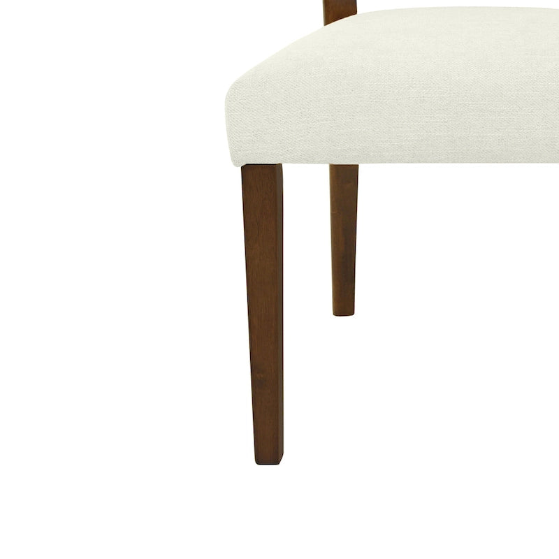 Christopher Knight Home - Oliver Ensemble de 2 chaises de salle à manger rembourrées avec dossier en rotin style milieu de siècle