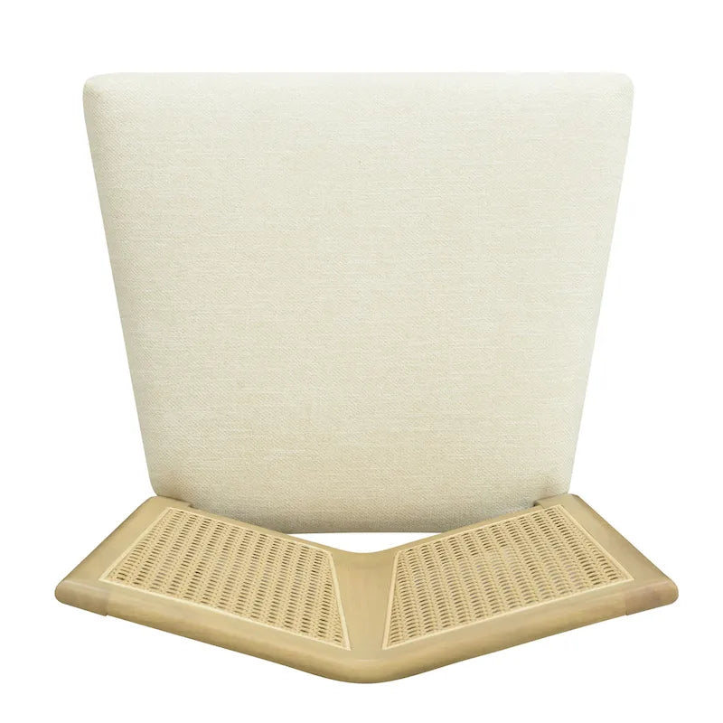 Christopher Knight Home - Oliver Ensemble de 2 chaises de salle à manger rembourrées avec dossier en rotin style milieu de siècle
