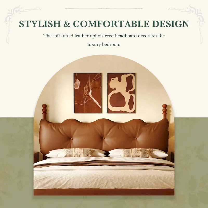 Lit Calka rembourré en similicuir par Christopher Knight Home