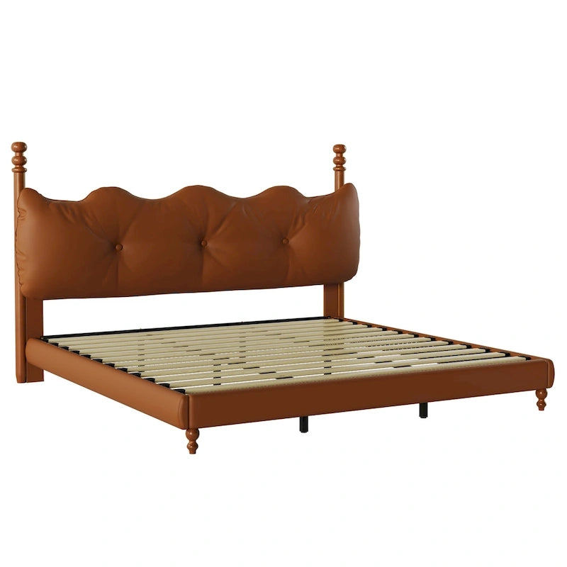 Lit Calka rembourré en similicuir par Christopher Knight Home