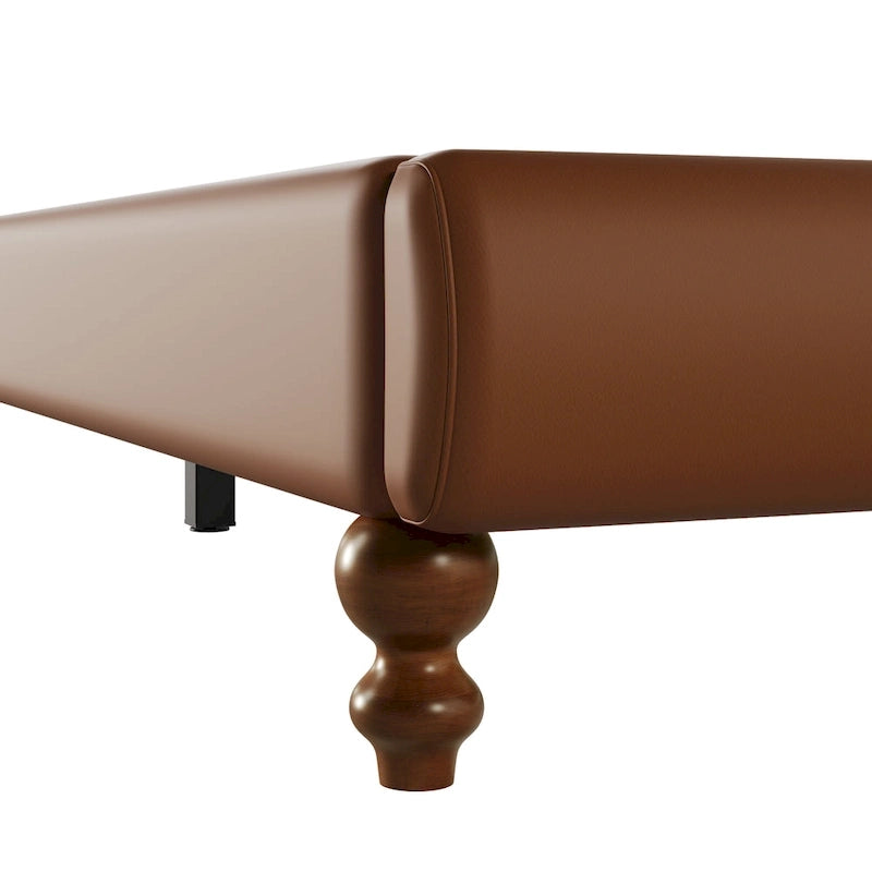 Lit Calka rembourré en similicuir par Christopher Knight Home