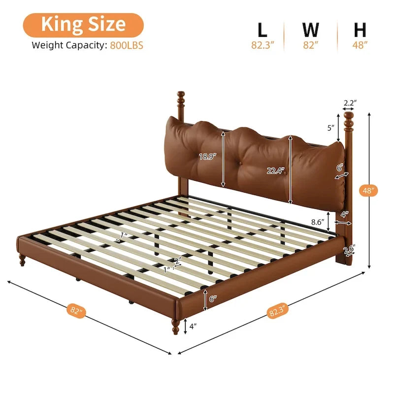 Lit Calka rembourré en similicuir par Christopher Knight Home