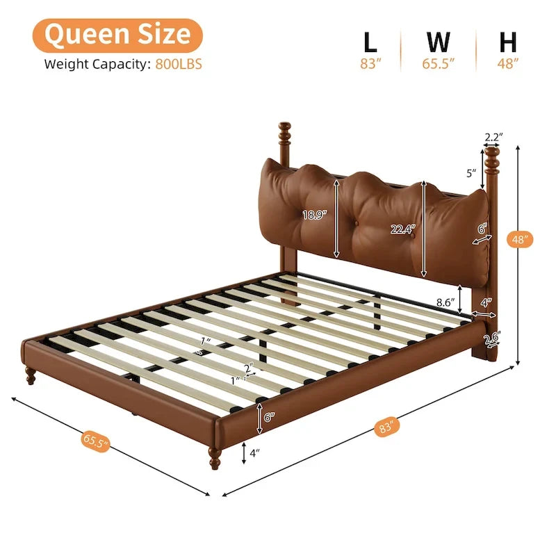 Lit Calka rembourré en similicuir par Christopher Knight Home