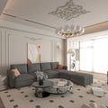 Christopher Knight Home - Canapé-lit modulaire sectionnel en U Stellar avec rangement, 6 places, pouf et tissu chenille