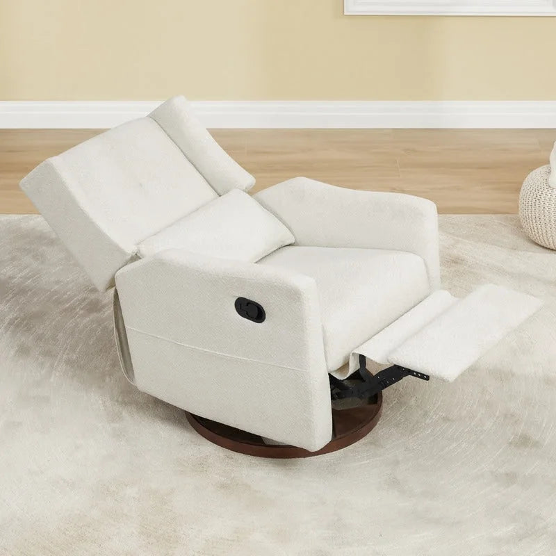 Fauteuil inclinable pivotant et coulissant manuel Lincoln avec coussin lombaire