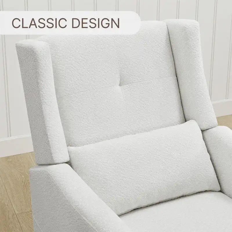 Fauteuil inclinable pivotant et coulissant manuel Lincoln avec coussin lombaire