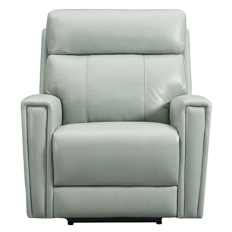 Fauteuil inclinable électrique zéro gravité en cuir véritable avec appui-tête électrique, ports USB et USB-C