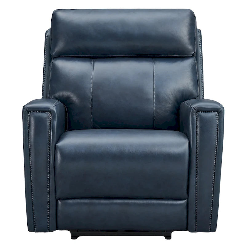 Fauteuil inclinable électrique zéro gravité en cuir véritable avec appui-tête électrique, ports USB et USB-C