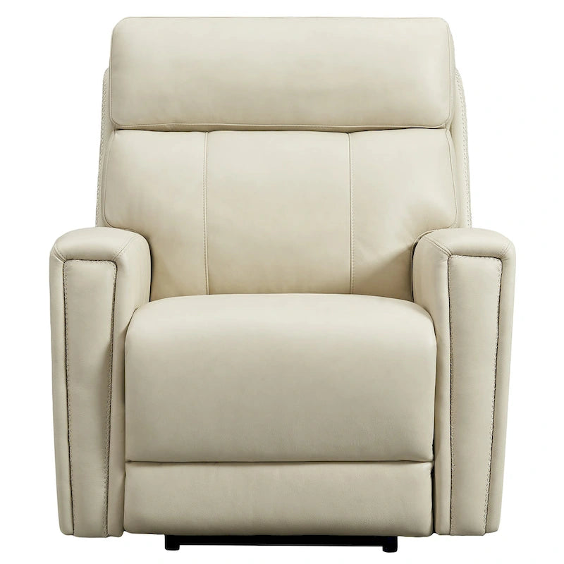Fauteuil inclinable électrique zéro gravité en cuir véritable avec appui-tête électrique, ports USB et USB-C