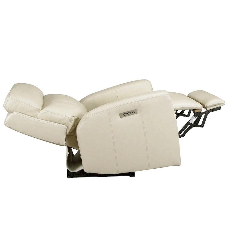 Fauteuil inclinable électrique zéro gravité en cuir véritable avec appui-tête électrique, ports USB et USB-C