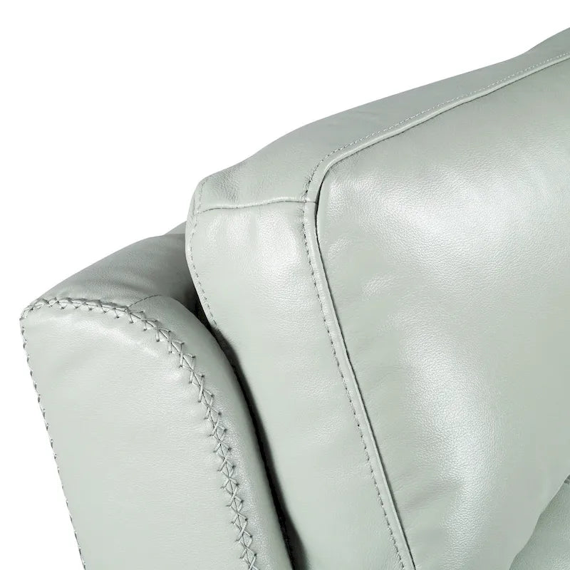 Fauteuil inclinable électrique zéro gravité en cuir véritable avec appui-tête électrique, ports USB et USB-C