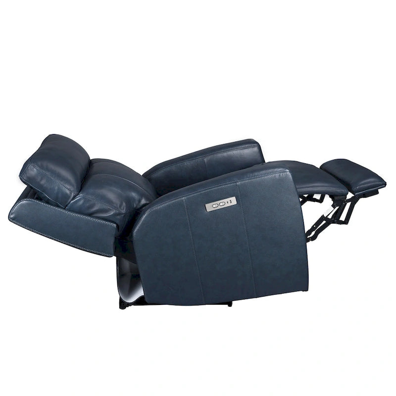 Fauteuil inclinable électrique zéro gravité en cuir véritable avec appui-tête électrique, ports USB et USB-C