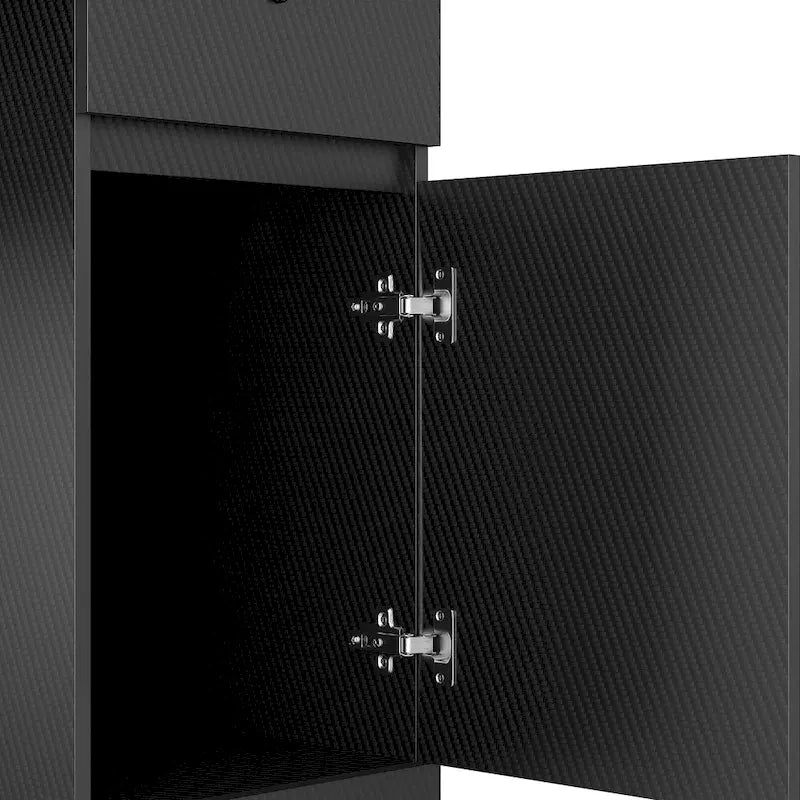 Bureau d'ordinateur moderne avec ports de charge et rangement verrouillable pour bureau à domicile ou espaces de travail compacts