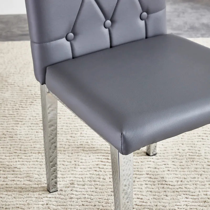 Chaises de salle à manger sans accoudoirs, lot de 8