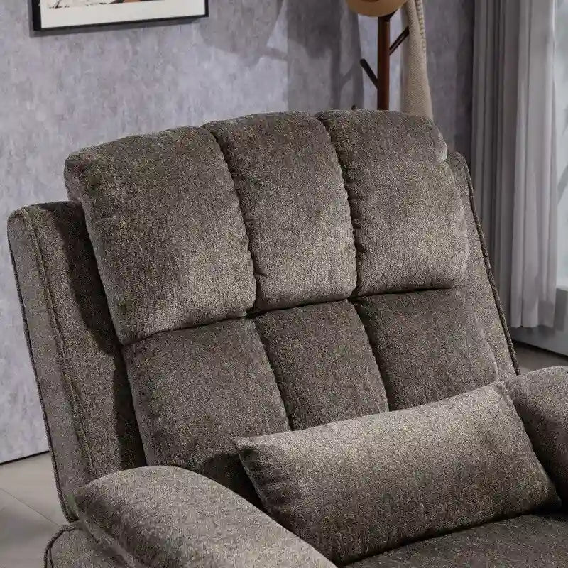 Fauteuil inclinable releveur avec repose-pieds étendu, inclinables surdimensionnés en chenille à double moteur avec chauffage/massage, chargement USB-C