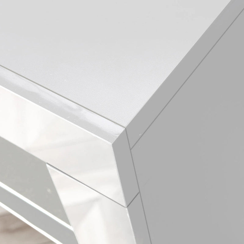 Buffet de salon meuble de rangement noir brillant avec lumière LED, meuble de cuisine moderne placard en bois