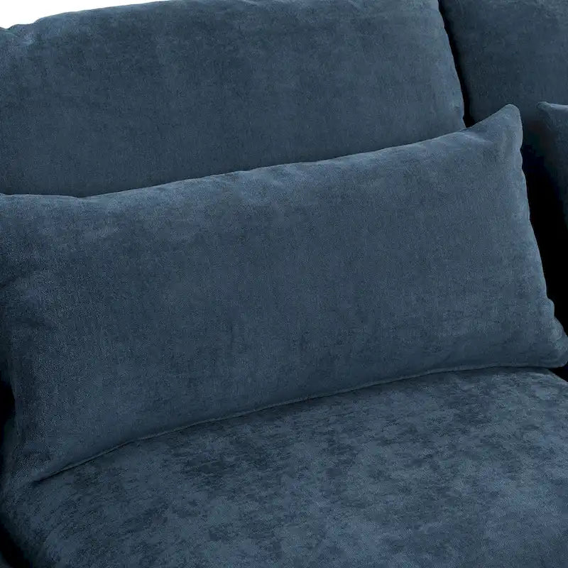 Canapé d'angle modulaire en U Roomfitters avec deux poufs, librement transformable pour salons, bureaux, salles de cinéma maison