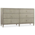 Hooker Furniture Elixir 70 Wide Rubberwood and Walnut Dresser with 6