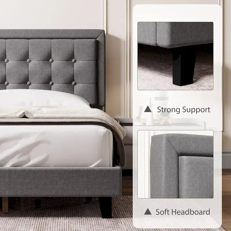 Cadre de lit plateforme Senfot King Size