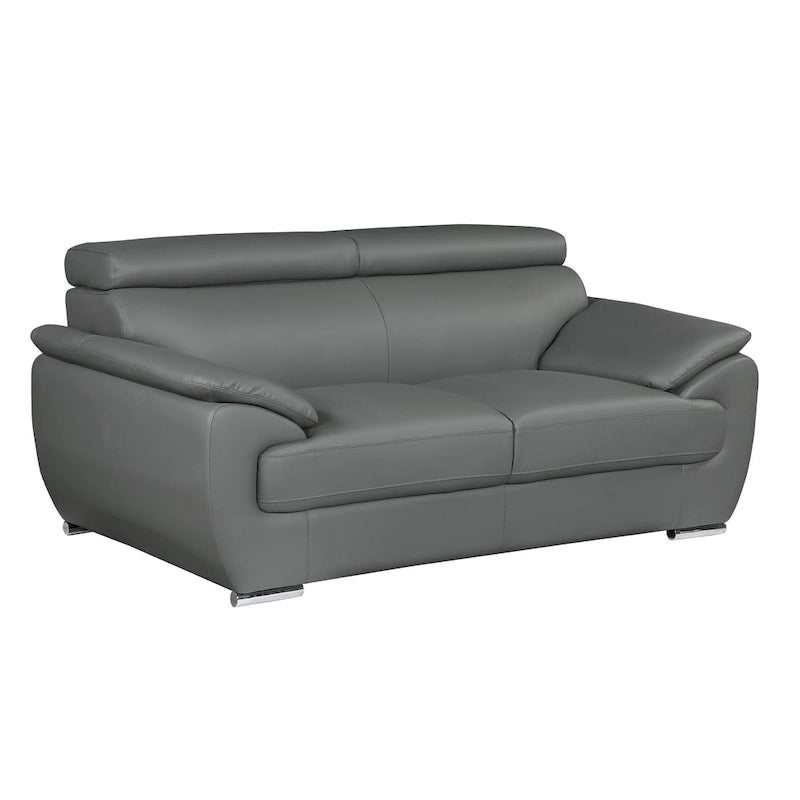 Causeuse en cuir véritable