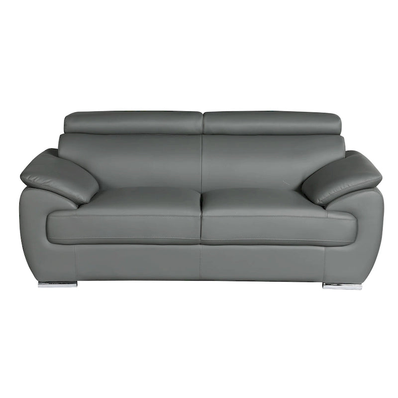 Causeuse en cuir véritable
