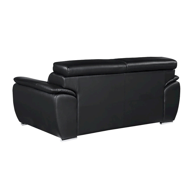 Causeuse en cuir véritable