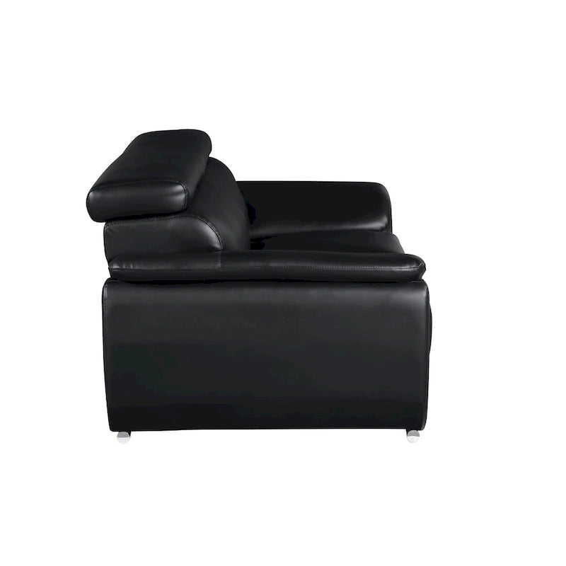 Causeuse en cuir véritable