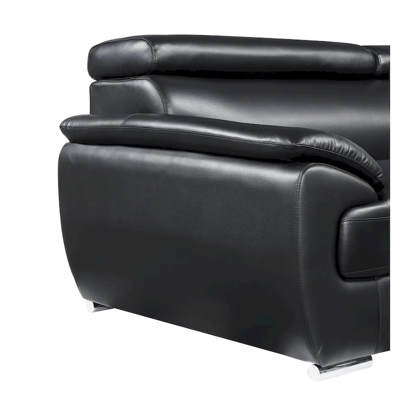 Causeuse en cuir véritable