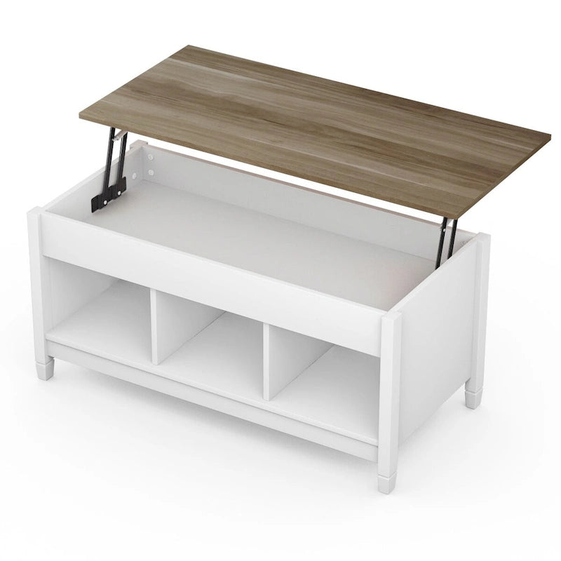Table basse à plateau relevable Costway avec compartiment caché et rangement